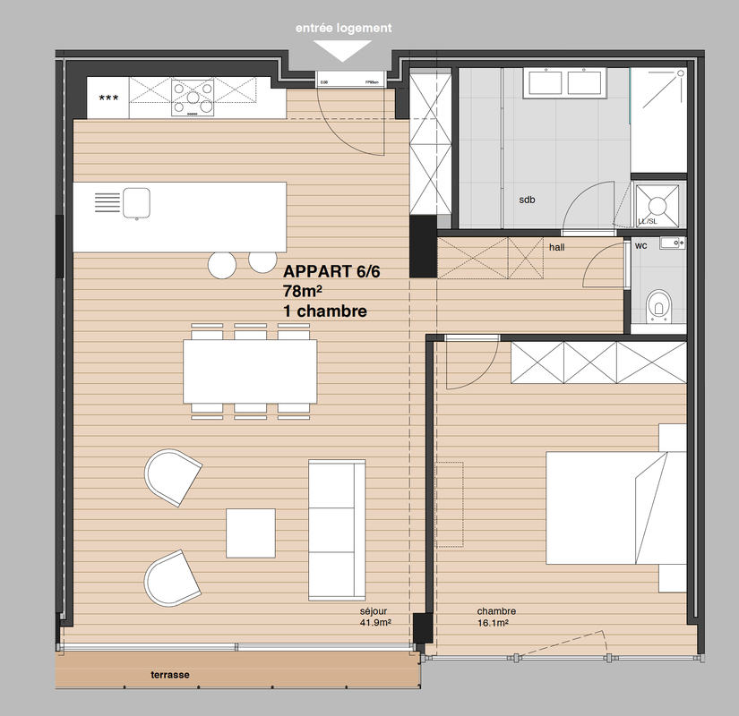 plan appartement 1 chambre
